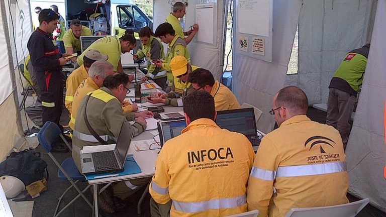 simulacro de incendio forestal, infoca